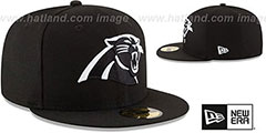 Panthers NFL TEAM-BASIC Black-White Fitted Hat by New Era - 2nd View