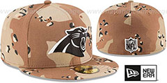 Panthers NFL TEAM-BASIC Desert Storm Camo Fitted Hat by New Era - 2nd View