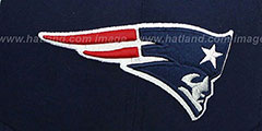 Patriots  NFL JERSEY-STRIPE Navy Fitted Hat by New Era - 2nd View