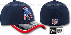 Patriots 2014 NFL STADIUM THROWBACK FLEX Navy Hat by New Era - 2nd View