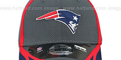 Patriots 2014 NFL TRAINING FLEX Graphite Hat by New Era - 2nd View