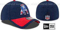 Patriots 2015 NFL THROWBACK STADIUM FLEX Navy-Red Hat by New Era - 2nd View