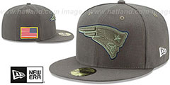 Patriots 2017 SALUTE-TO-SERVICE Green Fitted Hat by New Era - 2nd View