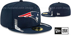 Patriots 2021 NFL SIDELINE HOME Navy Fitted Hat by New Era - 2nd View