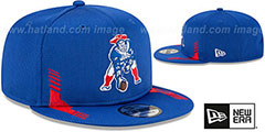 Patriots 2021 NFL THROWBACK SIDELINE HOME SNAPBACK Royal Hat by New Era - 2nd View