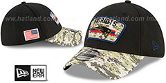 Patriots 2021 SALUTE-TO-SERVICE FLEX Black-Desert Hat by New Era - 2nd View