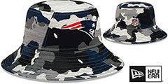 Patriots 2022 CAMO NFL TRAINING CAMP BUCKET Hat by New Era - 2nd View