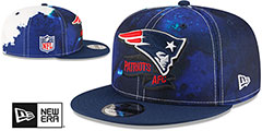 Patriots 2022 NFL SIDELINE TIE-DYE SNAPBACK Hat by New Era - 2nd View