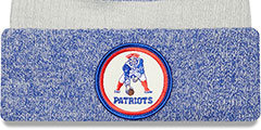 Patriots 2022 NFL THROWBACK SIDELINE Knit Beanie Hat by New Era - 2nd View