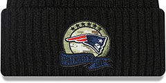 Patriots 2022 SALUTE-TO-SERVICE Knit Beanie Hat by New Era - 2nd View