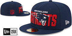 Patriots 2023 NFL DRAFT Navy Fitted Hat by New Era - 2nd View