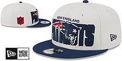 Patriots 2023 NFL DRAFT SNAPBACK Stone-Navy Hat by New Era - 2nd View