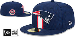 Patriots 2024 NFL SIDELINE Navy Fitted Hat by New Era - 2nd View