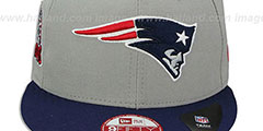 Patriots 4-TIME CHAMPS SNAPBACK Grey-Navy Hat by New Era - 2nd View