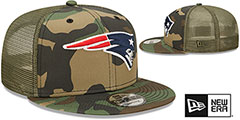 Patriots ARMY CAMO TRUCKER Hat by New Era - 2nd View