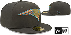 Patriots COLOR PACK MULTI Charcoal Fitted Hat by New Era - 2nd View