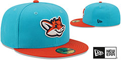 Patriots COPA Turquoise-Orange Fitted Hat by New Era - 2nd View