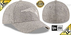 Patriots EK MELTON FABRIC MIX Grey Hat by New Era - 2nd View