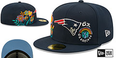 Patriots GROOVY Royal Fitted Hat by New Era - 2nd View