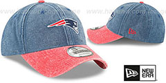 Patriots GW RUGGED CANVAS STRAPBACK Navy-Red Hat by New Era - 2nd View