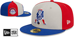 Patriots HISTORIC SIDELINE PINWHEEL Fitted Hat by New Era - 2nd View