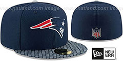 Patriots HONEYCOMB STADIUM Navy Fitted Hat by New Era - 2nd View