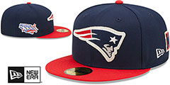 Patriots LETTERMAN SIDE-PATCH Fitted Hat by New Era - 2nd View