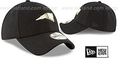 Patriots MINI GOLD METAL-BADGE STRAPBACK Black Hat by New Era - 2nd View