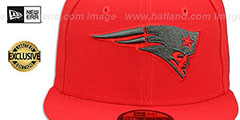 Patriots NFL TEAM-BASIC Fire Red-Charcoal Fitted Hat by New Era - 2nd View