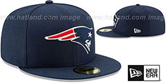 Patriots NFL TEAM-BASIC Navy Fitted Hat by New Era - 2nd View