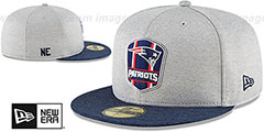 Patriots ROAD ONFIELD STADIUM Grey-Navy Fitted Hat by New Era - 2nd View