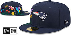 Patriots SIDE-BLOOM Navy Fitted Hat by New Era - 2nd View