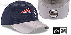 Patriots STADIUM TRAINING FLEX Navy-Grey Hat by New Era - 2nd View