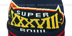 Patriots SUPER BOWL XXXVIII Navy Knit Beanie Hat by New Era - 2nd View