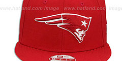 Patriots TEAM-BASIC SNAPBACK Red-White Hat by New Era - 2nd View