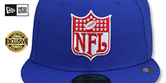 Patriots THROWBACK NFL SHIELD-BASIC Royal Fitted Hat by New Era - 2nd View