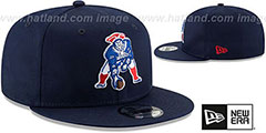 Patriots THROWBACK TEAM-BASIC SNAPBACK Navy Hat by New Era - 2nd View