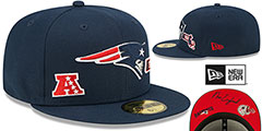 Patriots TRIPLE THREAT IDENTITY Navy Fitted Hat by New Era - 2nd View