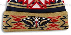 Pelicans GEOTECH Knit Beanie by Mitchell and Ness - 2nd View