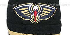 Pelicans XL-LOGO BEANIE Black by Mitchell and Ness - 2nd View