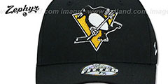 Penguins SHOOTOUT Black Fitted Hat by Zephyr - 2nd View