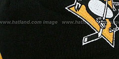 Penguins XL-LOGO BEANIE Black by Mitchell and Ness - 2nd View