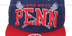 Penn LACROSSE SUPER-ARCH SNAPBACK Navy-Red Hat by Zephyr - 2nd View