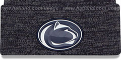 Penn State BEVEL Navy-Grey Knit Beanie Hat by New Era - 2nd View