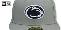 Penn State NCAA TEAM-BASIC Grey Fitted Hat by New Era - 2nd View