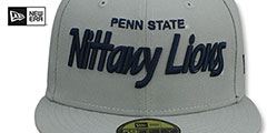 Penn State NCAA TEAM-SCRIPT Grey Fitted Hat by New Era - 2nd View