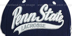 Penn State SWOOP LACROSSE Navy Fitted Hat by Zephyr - 2nd View