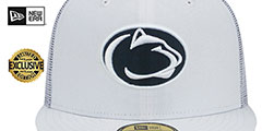 Penn State TEAM-BASIC TRUCKER White Fitted Hat by New Era - 2nd View