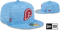 Philles 2024 COOPERSTOWN CLUBHOUSE Heather Sky Fitted Hat by New Era - 2nd View