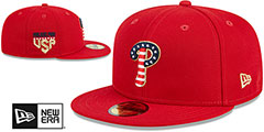 Phillies 2023 JULY 4TH STARS N STRIPES Fitted Hat by New Era - 2nd View